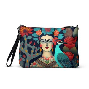 Crossbody bag Frida Blue Bird