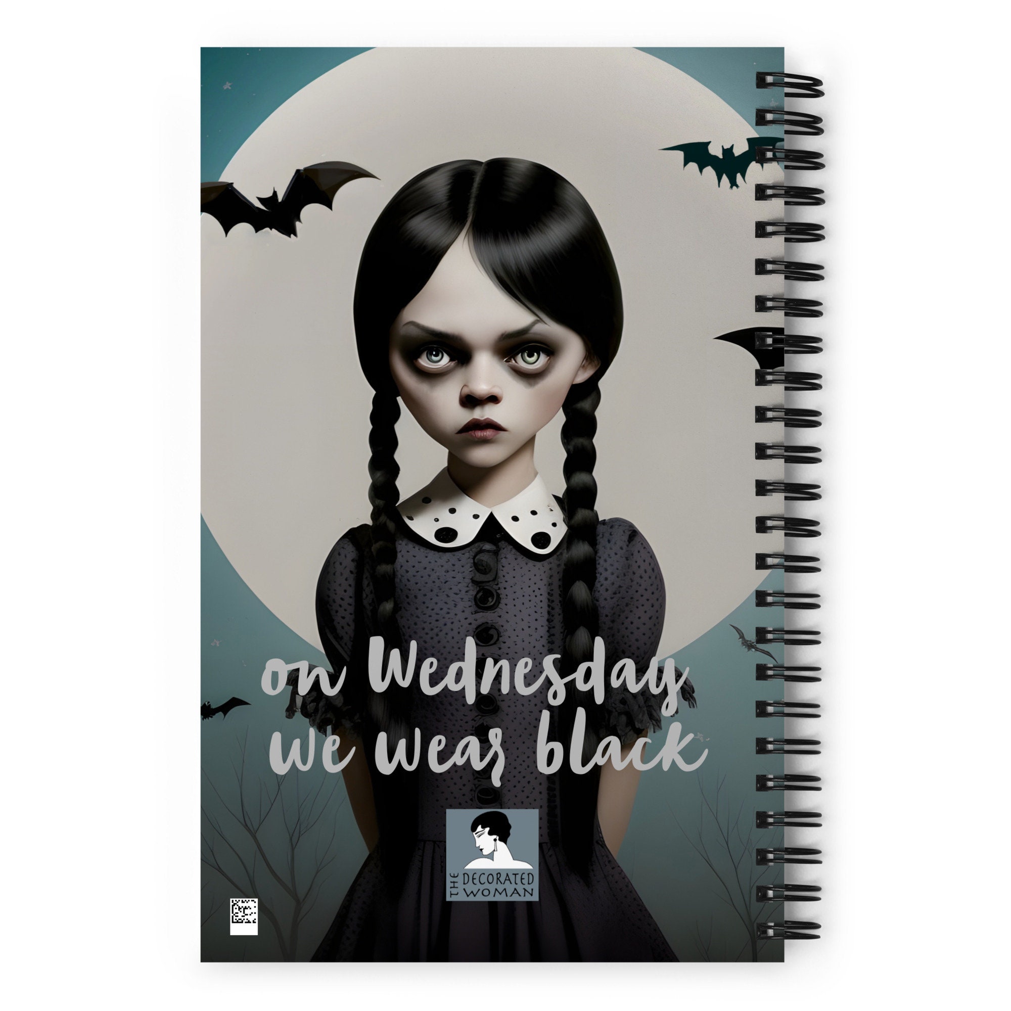 Wednesday Notes Journal Wednesday Addams Spiral Notebook 04 , Goth Nevermore Academy College ...