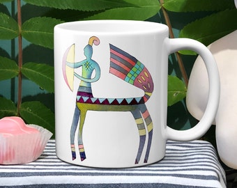 Sagittarius Mug, Modi Zodiac coffee mug, unique birthday gift, Zodiac art, Star sign gifts, Sagittarius gifts