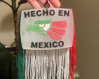 Hecho en Mexico Car Freshie | Mexican Car Accessory | Accesorios para Autos, Aromatizante para Carro | Made in Mexico | Glow in the Dark