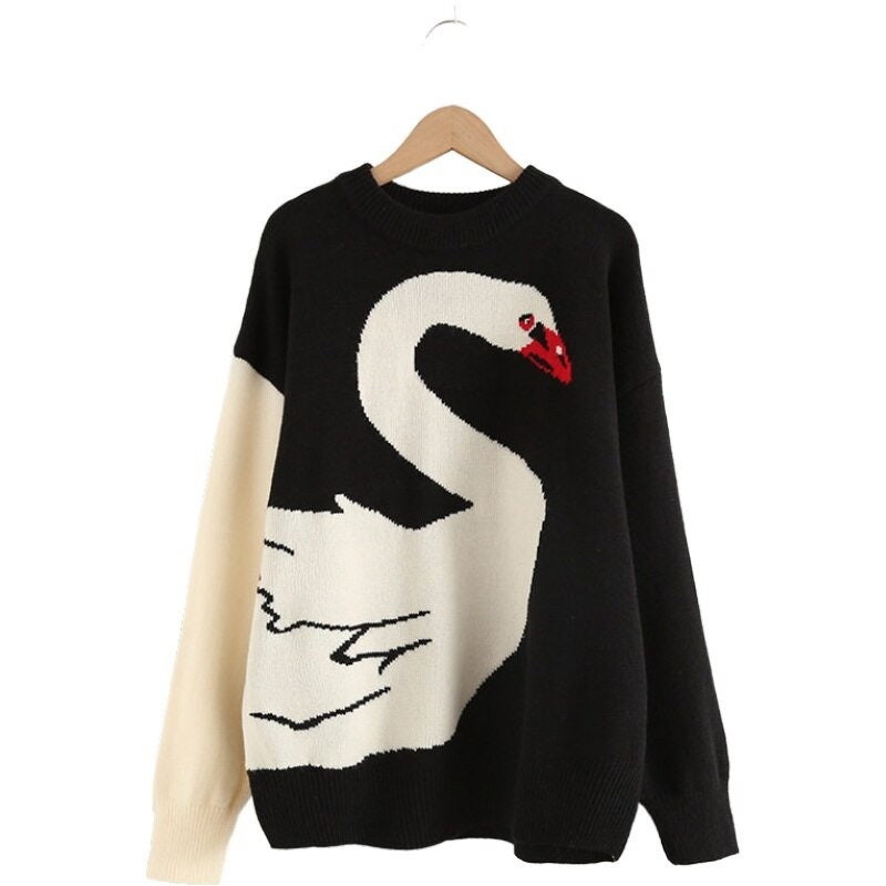 Swan Sweater sweatshirt New creative Design sweater gift sweatshirt
