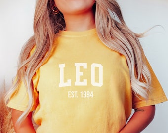 Custom Leo Zodiac Shirt: Comfort Colors Astrology Tee