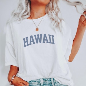 Comfort Colors Hawaii T-Shirt: Vintage Travel Tee, Bachelorette Trip Shirt