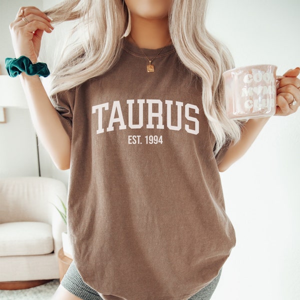 CUSTOM Taurus Birthday Shirt | April May Birthday Shirt | Taurus Zodiac Astrology Gift | Star Sign T-Shirt | Comfort Colors® Tees