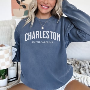 Charleston Sweatshirt: Comfort Colors Crewneck, South Carolina Apparel
