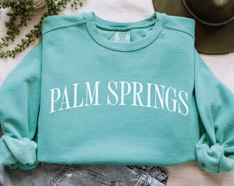 Palm Springs Sweatshirt: Komfort Farben Vintage Rundhalsausschnitt