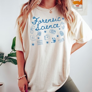 Forensic Science Shirt Design Custom Evidence Clothing For Investigator Gift Idea For Detective Work Wear Lab Tech Crime Scene T-shirt