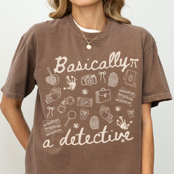 Rättsvetenskaplig T-shirt Dam i STEM-gåva Rolig True Crime-tröja Vetenskapslärare Labbteknikgåva Polisdetektiv Preppy Tee