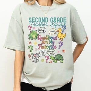 Second Grade Teacher Shirt Animal Classroom Tee Teacher Team Gift Back To School Inquiry Learning Grade Level 2nd Grade Teacher Tee