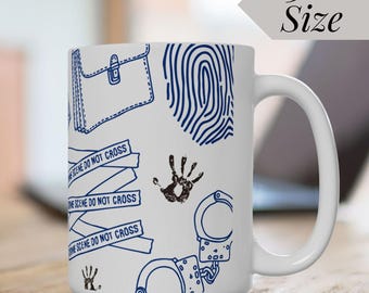 Forensic Science True Crime Mug Crime Scene Investigator Coffee Cup Unique Gift for True Crime Lover Forensic Analyst and Detective
