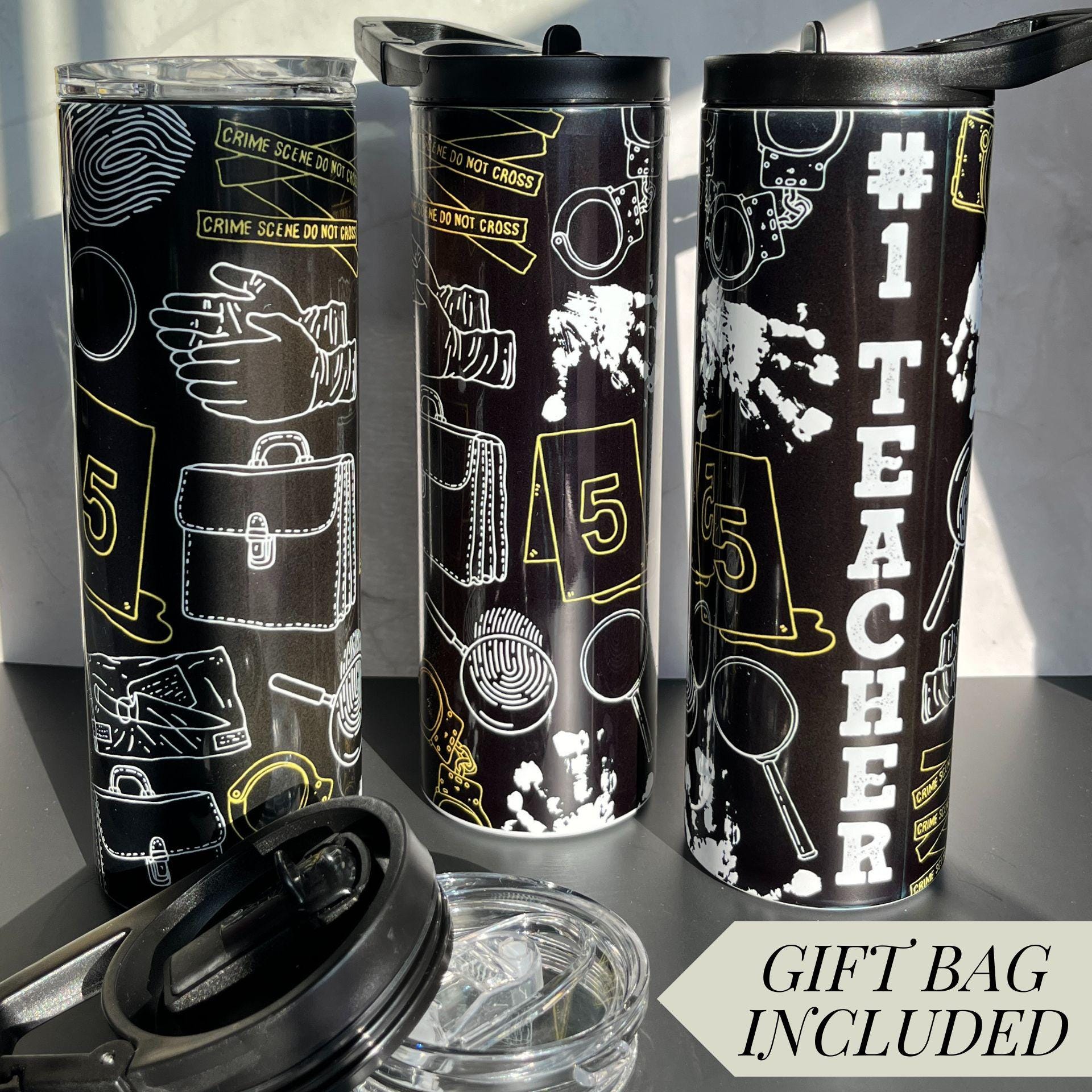 Forensic Science Merch Custom Forensic Science Gift True Crime Junkie 20 Oz Stainless Steel ...