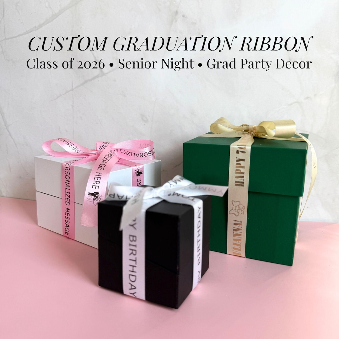 Custom Graduation Ribbons Custom Graduation Ribbon Personalized Class of 2026 Satin Ribbon Senior ...