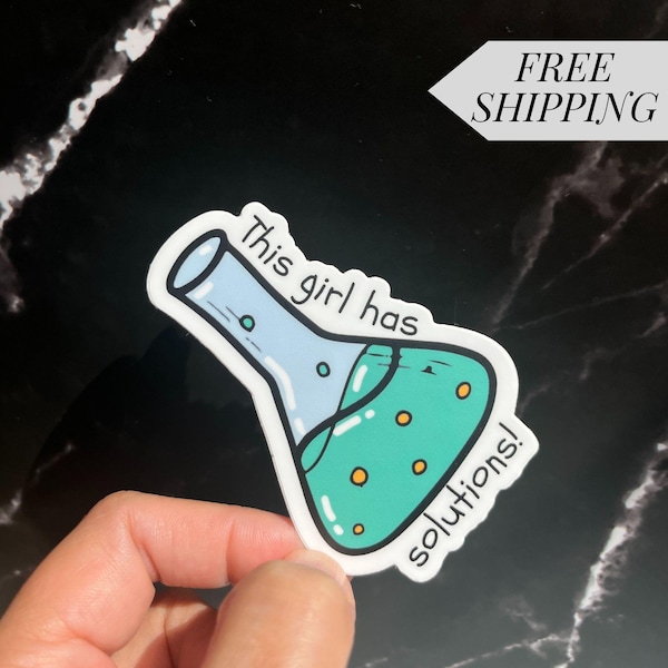 Science Humor Sticker for Women in STEM Funny Chemistry Gift Decal for Teachers Laptop Water Bottle Notebook