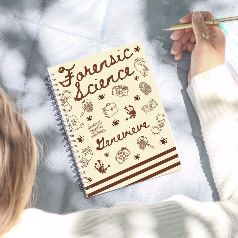 Forensic Science Notebook Forensic Notebook Personalized Detective Gift for Investigator Field ...