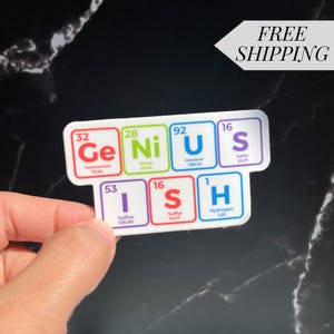 Periodic Table Sticker Chemistry Teacher Gift Science Classroom Décor Science Pun Nerdy Back to School Gift STEM Water Bottle Laptop Sticker