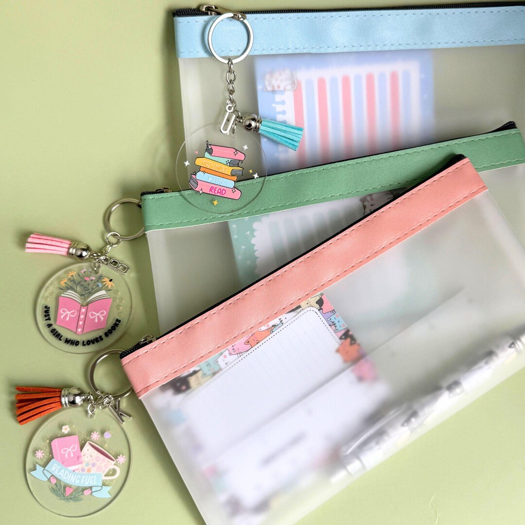 Book Keychain Set Student Gift Bundle Pack School Supply Organizer Kit ...