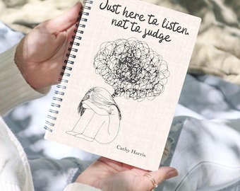 Therapy Notebook for Counselors Personalized Mental Health Journal Custom Name Gift for Therapist Social Worker or Counselor