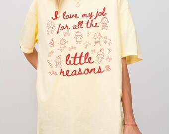 Camiseta para professora de pré-escola, camiseta fofa para educador da primeira infância, presente para professor de creche, camiseta de agradecimento para equipe da pré-escola, roupa para sala de aula
