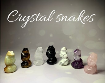 Crystal Snake, Gemstone Snakes, Carved Animals, Healing Crystals, Crystal Carving, Crystal Healing, Snake gift, Gift for women UK