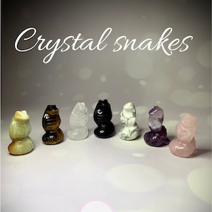 Kristalslang, edelsteenslangen, gesneden dieren, genezende kristallen, kristalsnijwerk, kristalgenezing, slangencadeau, cadeau voor vrouwen VK