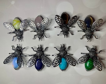 Crystal Fly Brooch, Brooches and Pins for Women, Gemstone accessory butterfly, Vintage Pin jewelry