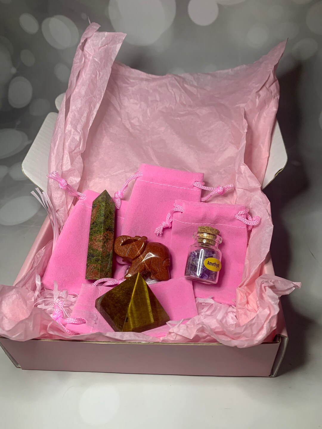 Crystal Gift Set Crystal Bundle Mystery Box Gemstone Etsy