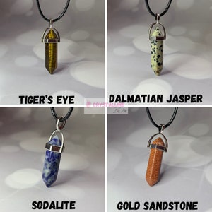 Collana con punta di cristallo, punta di quarzo curativa, ciondolo semplice Boho Hippie, pietra energetica minimalista per tutti i giorni, regalo da strega