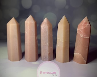 Pink Opal Crystal Tower, Pink Andean Opal Stone, Natural Wand, Reiki Healing Point, Crystal Obelisk, Spiritual Decorative Gift UK