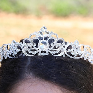 Royal Bridal Tiara Vintage Retro Zilveren Bruiloft Tiara Voor Bruid Swarovski Kristal Prinses Tiara Diamant Hoofddeksel Vintage Haaraccessoires