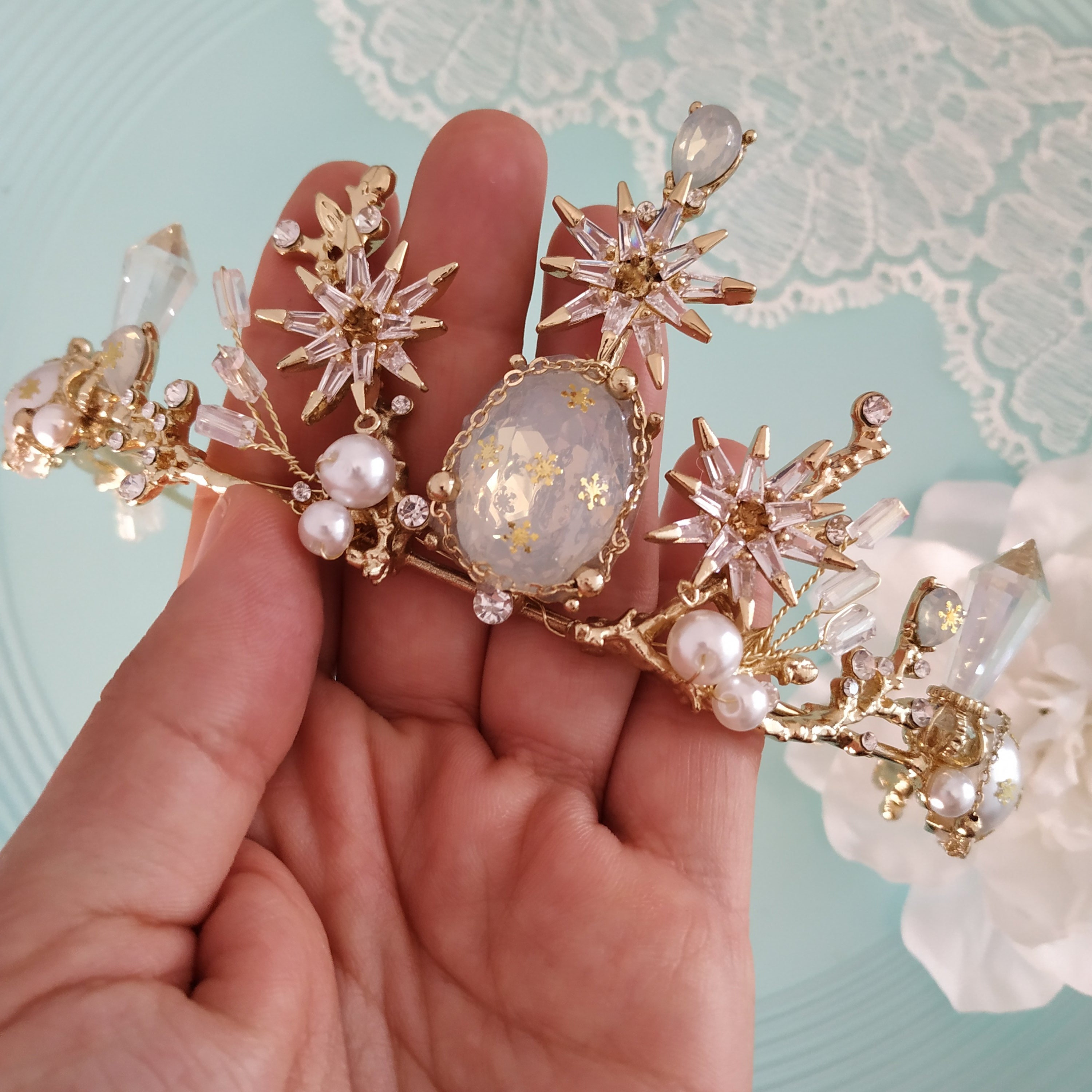 Star Wedding Tiara Crystal Wedding Tiara Celestial Bridal Etsy Singapore