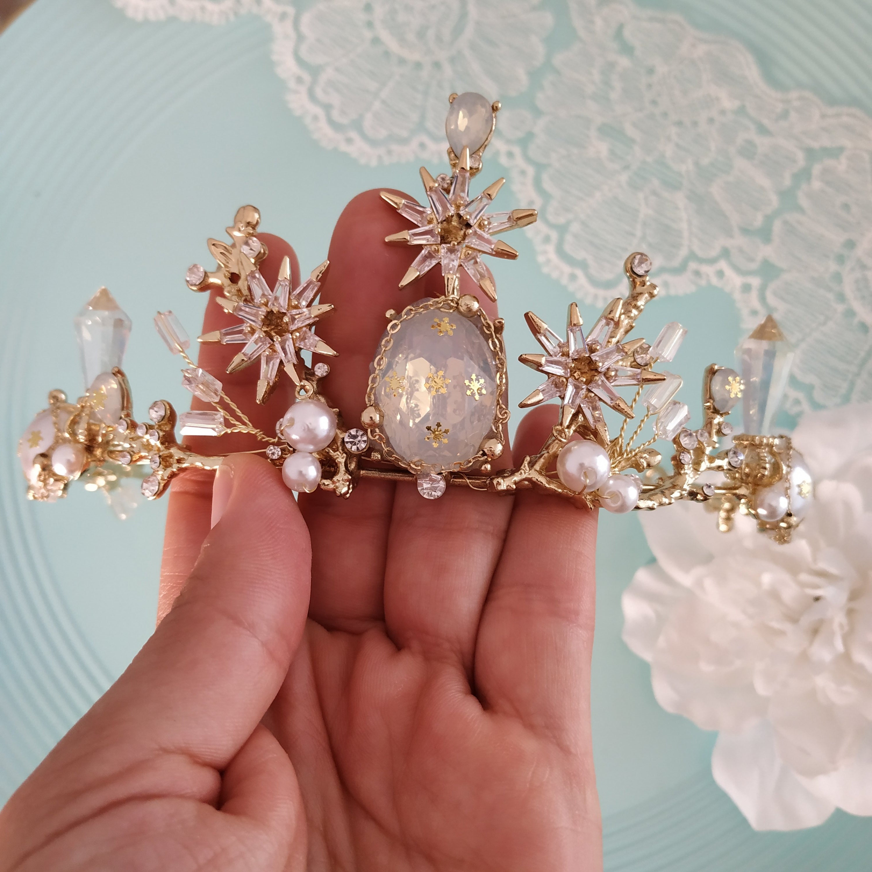 Star Wedding Tiara Crystal Wedding Tiara Celestial Bridal Etsy Singapore