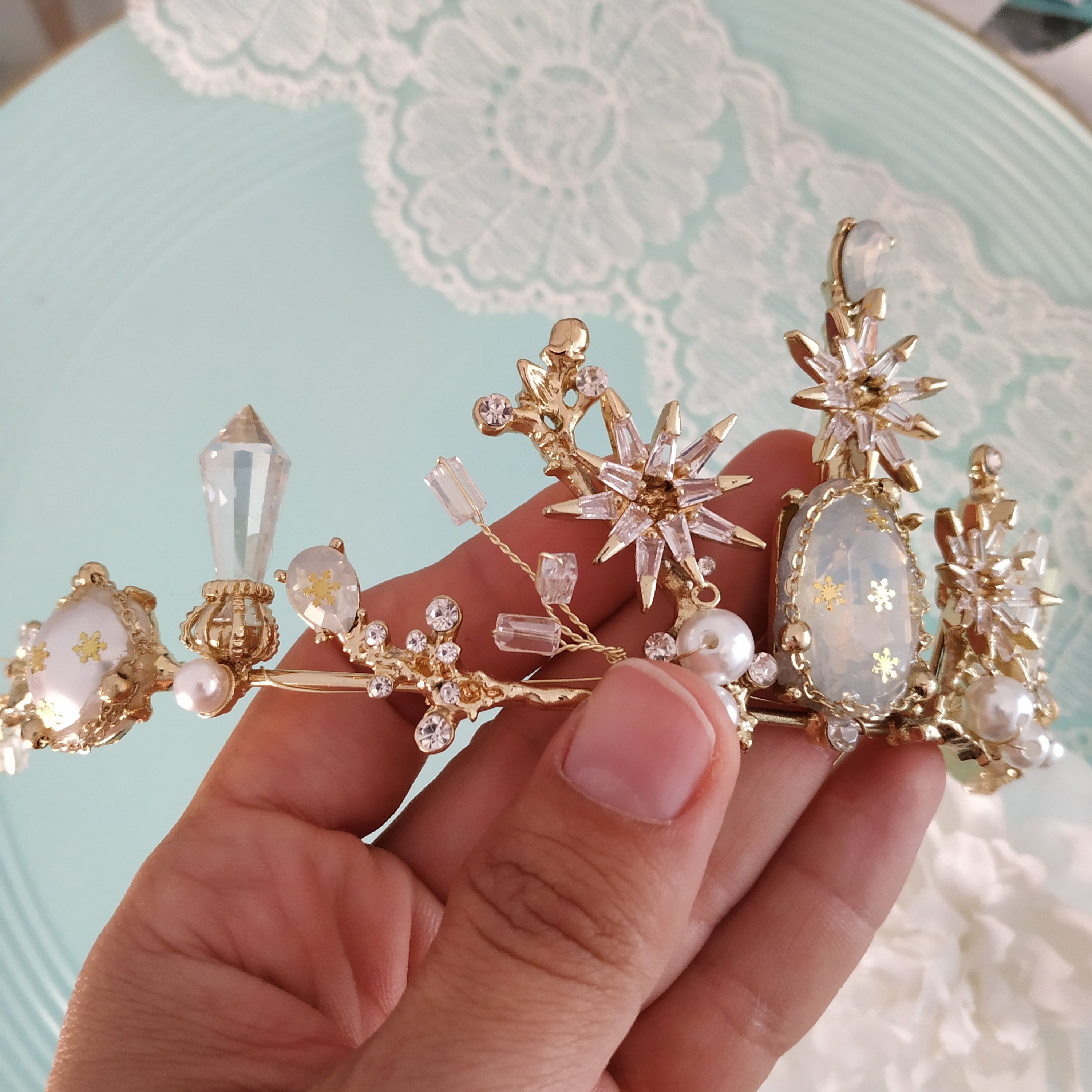 Star Wedding Tiara Crystal Wedding Tiara Celestial Bridal Etsy Singapore