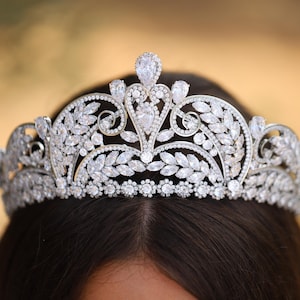 Diamond Royal Wedding Tiara, Art Deco Bridal Tiara, Swarovski Crystal Bridal Tiara, Headband, Jewellery, Jewelry, Headpiece, Hair Accessory