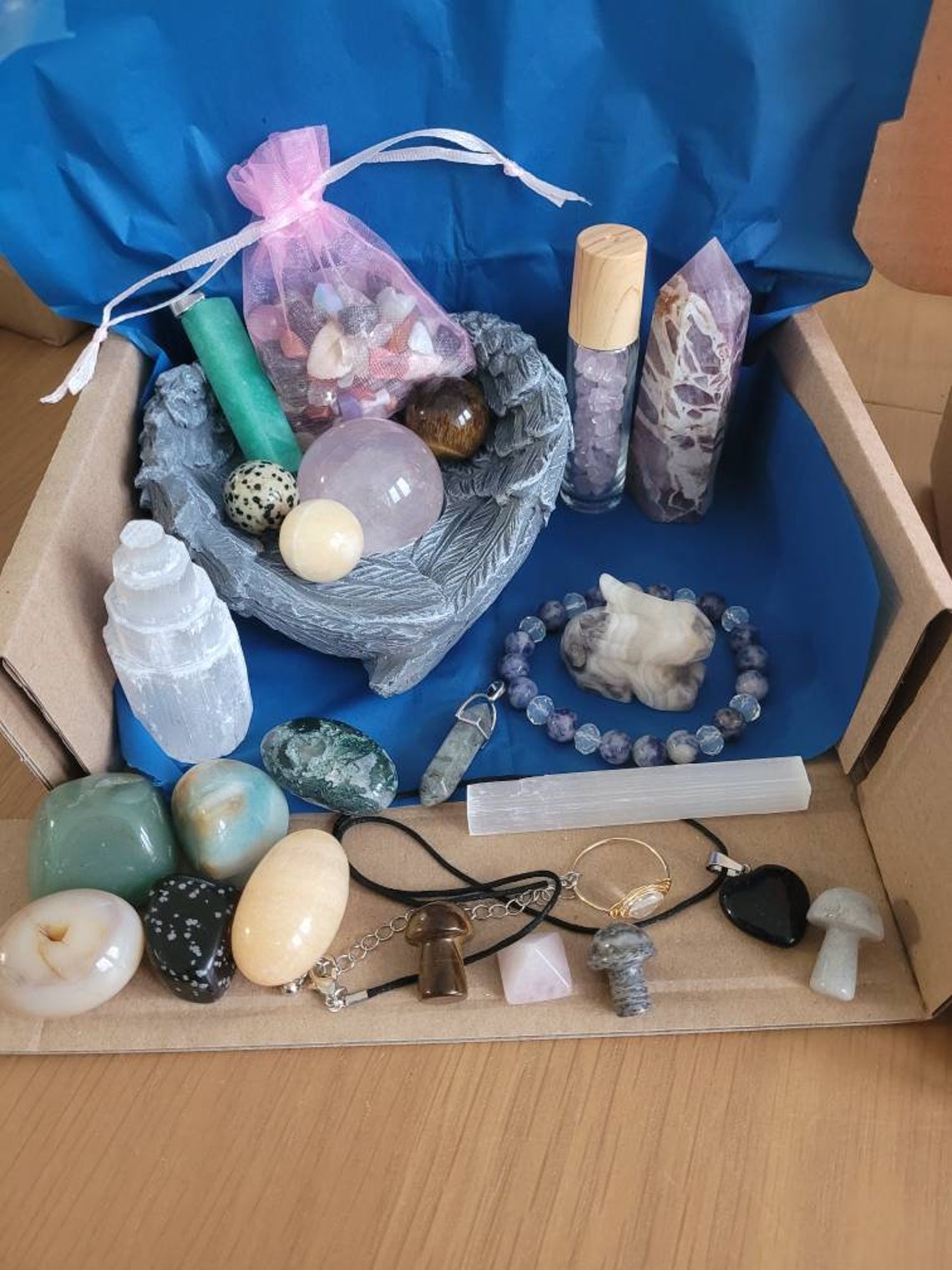 Crystal Gemstone Mystery Box Large Crystal Mystery Box Stone Etsy UK