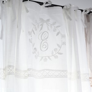 Rideaux Occultants Sur Mesure En Lin - Couleur & Motif Botanique - Doublés - 84x88 Pouces