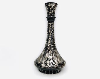 Handmade Vase: Sterling Silver Inlay Bidri Persian Home Decor