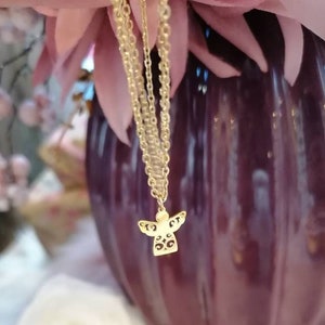 Schutzengel Halskette Gold aus Edelstahl