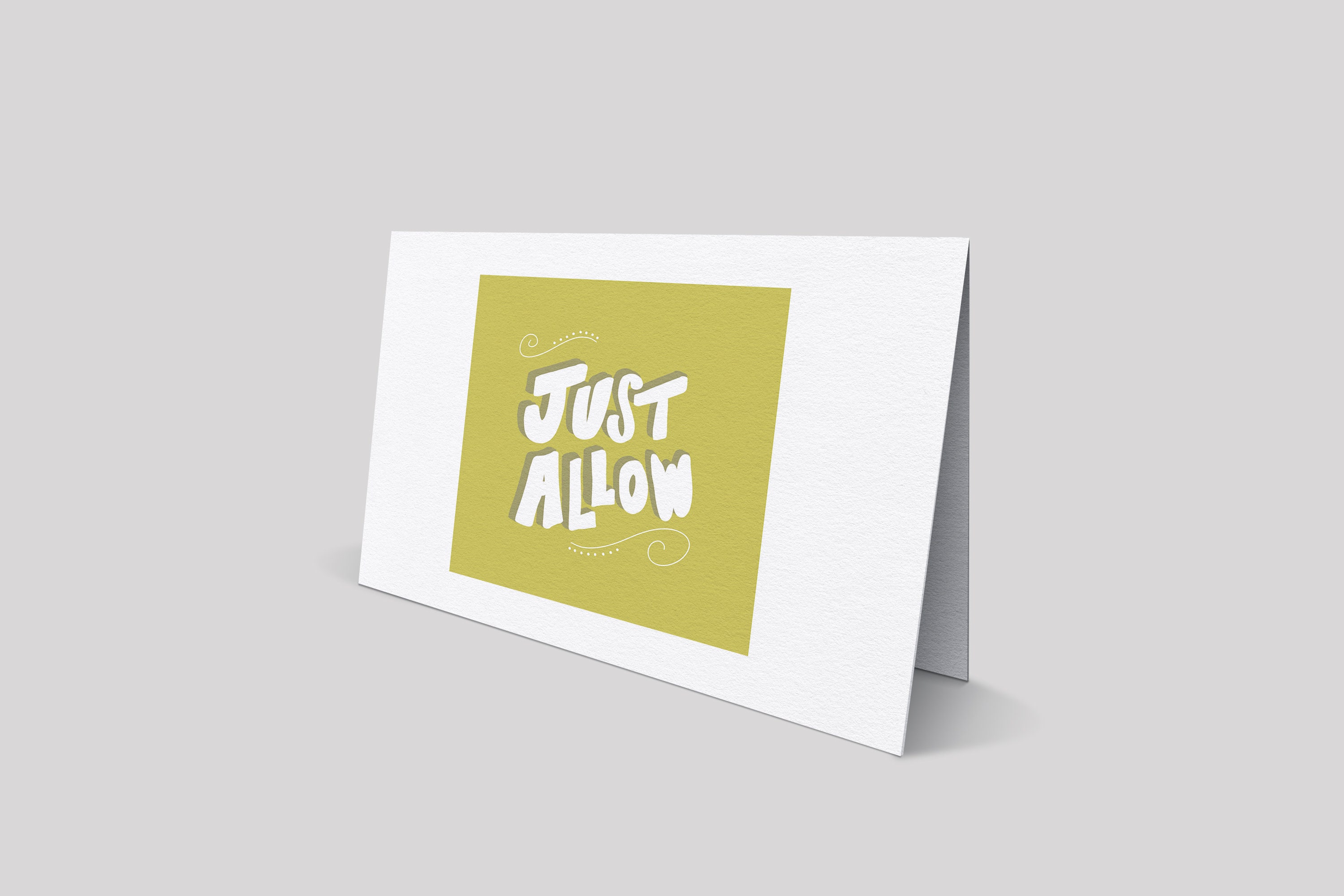 Just Allow Card and Print - Printable Digital Download - Blank Inside ...