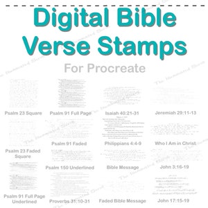 15 Biblical Script Stamps for Procreate
