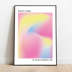 Aura Poster, Gradient Wall Art, Spiritual Print, Abstract Colour Gradient Poster Decor, Positive Affirmation, Aura Energy, Digital download