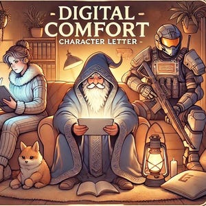 Letras de personajes de confort personalizadas digitales (fabricadas por encargo)