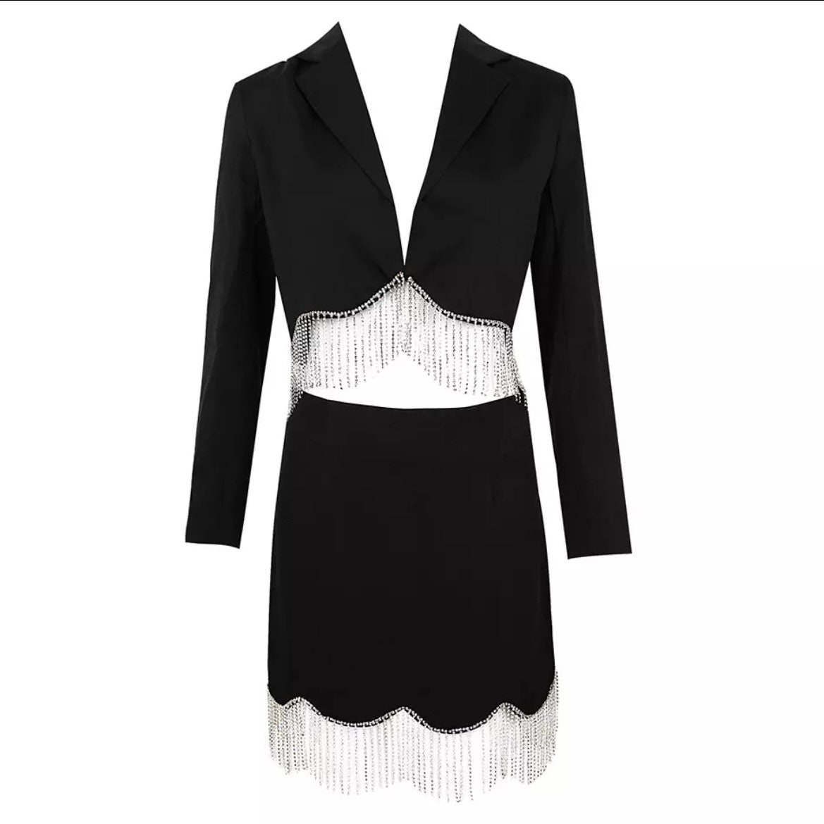 Rhinestone Set Rhinestone Top Rhinestone Jacket Rhinestone Etsy