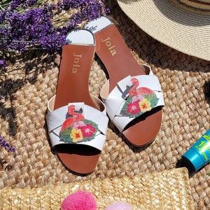 Flamingo Tropical shoe clips summer clothing for girl roller skates accesories summer shoe clips beach wedding sandals