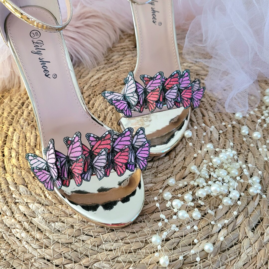 Pink Butterfly Shoe Clips Butterfly Garland Butterfly Etsy