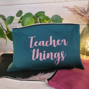 Cadeaux pour enseignants - cadeaux personnalisés pour professeur trousse de maquillage cadeau de remerciement pour professeur professeur de maternelle Pochette