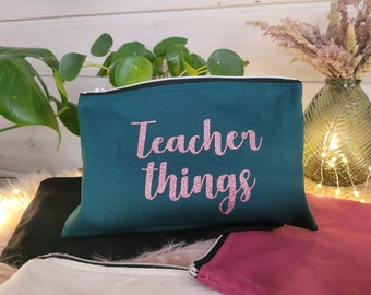 Teacher things gifts-personalized teacher gifts makeup bag teacher appreciation gift kindergarten teacher