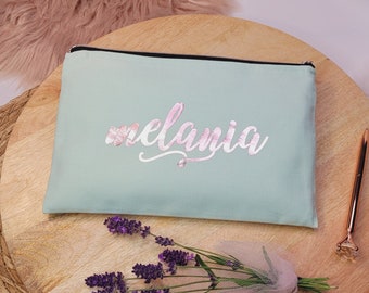 Rose Gold Make Up Bag Personalized Make up Bag Bridesmaid Make Up Bag Rose Gold Gifts for Women Bag Custom Cosmetic Pouch