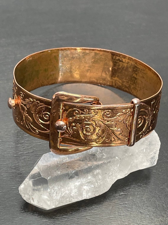 Antique Exquisite Rare! bracelet  Rose gold tone … - image 2