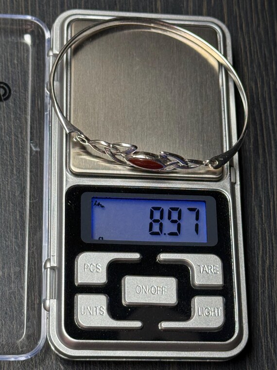 Vintage Celtic knots Sterling Silver Bangle Brace… - image 9