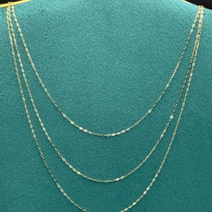 9ct Yellow Gold Chain Trace chain Solid Gold Yellow Gold Gift For women Birthday